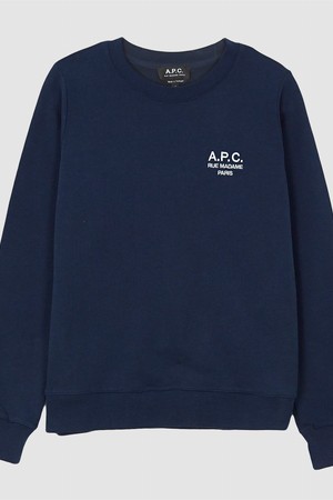 A.P.C. 아페쎄 여성 스카이 로고 맨투맨 네이비 COEZD F27700 IAJ