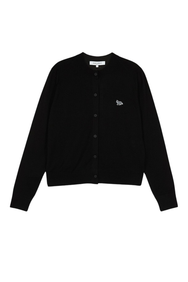 MAISON KITSUNE - 가디건 - 메종키츠네 24FW 여성 베이비폭스 가디건 MW00507KT1036 P199 black