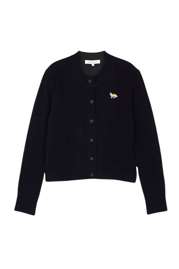 MAISON KITSUNE - 가디건 - 메종키츠네 24FW 여성 베이비폭스 레귤러 가디건 LW00508KT1006 P480 navy