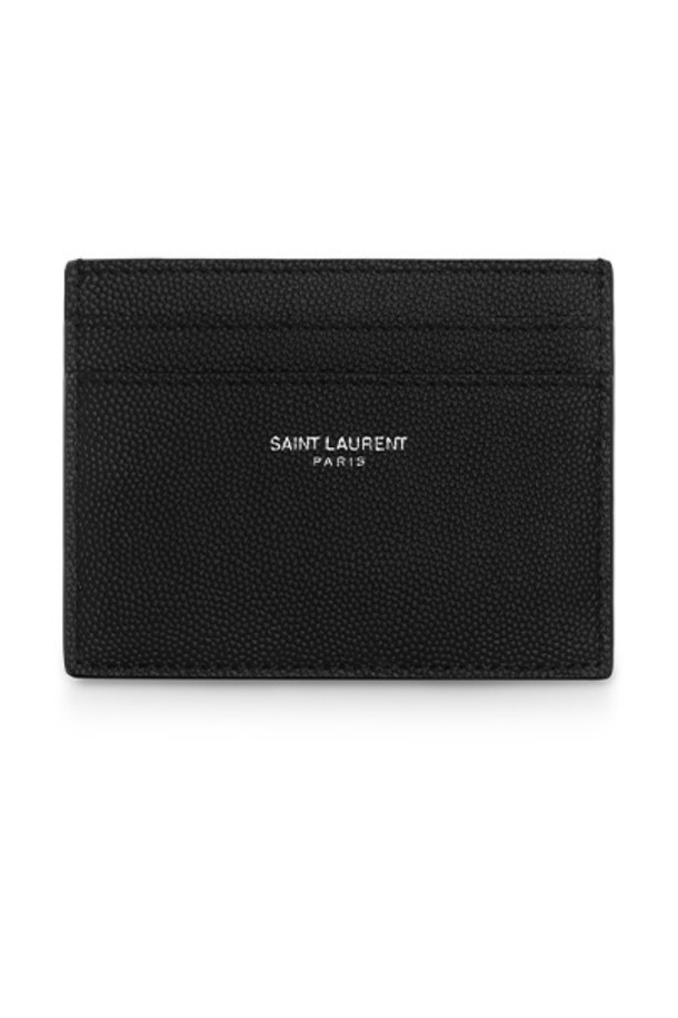 SAINT LAURENT - 지갑 - 생로랑 실버로고 카드지갑 375946 BTY0N 1000