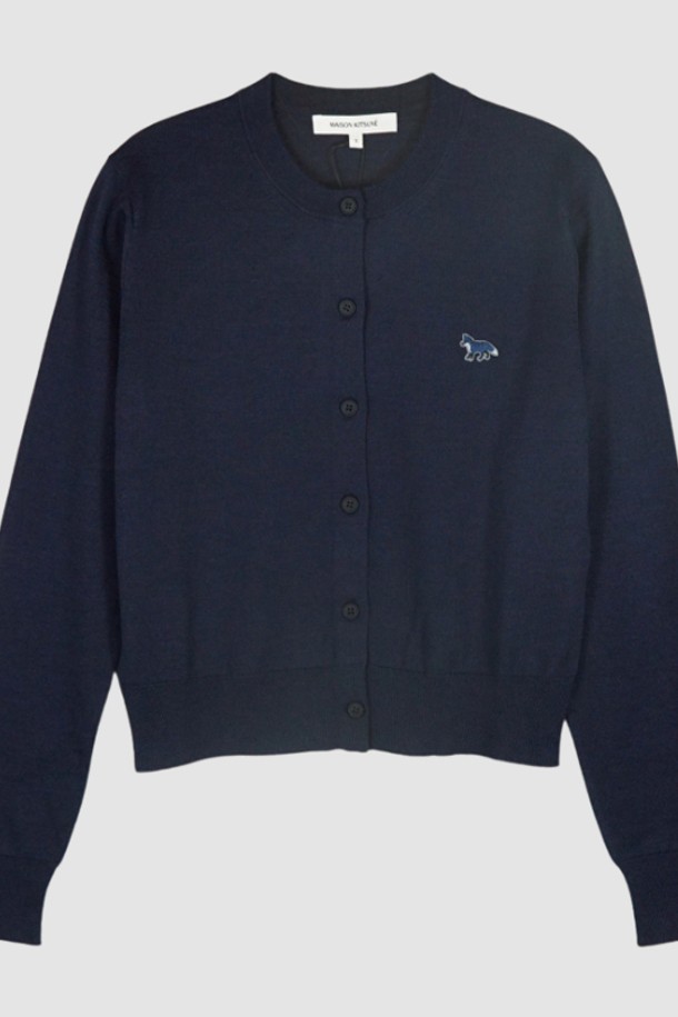 MAISON KITSUNE - 가디건 - 메종키츠네 여성 베이비폭스 가디건 deep navy MW00507KT1036 P492