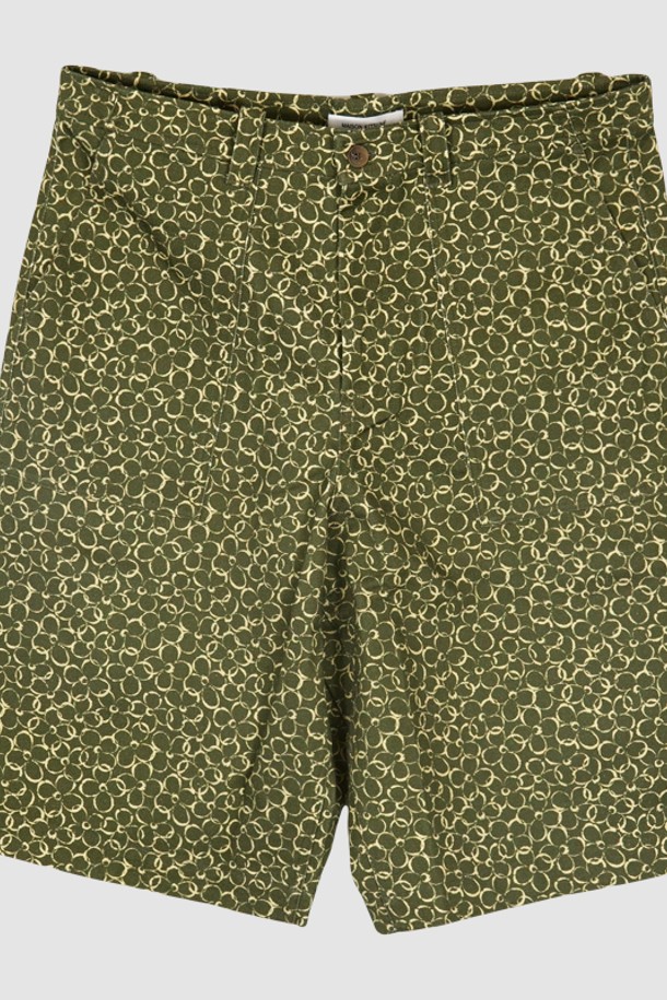 MAISON KITSUNE - 하프팬츠 - 메종키츠네 플로럴 버뮤다 반바지 khaki design MM01405WW4017 O360