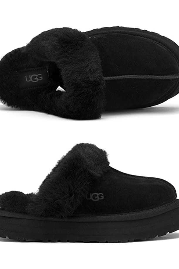 UGG - 샌들/뮬/슬리퍼 - 어그 UGG 디스케트 블랙 1122550 BLK 여성 슬리퍼