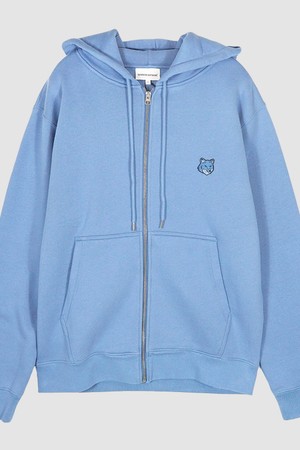 메종키츠네 24FW 볼드 폭스헤드 후드 집업 hampton blue MM00714KM0307 P428