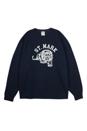 와일드동키 24FW 남여공용 ST.MARK 맨투맨 딥 네이비 FG-ST.MARK DEEP NAVY BLUE