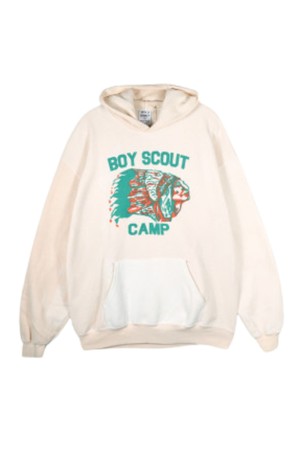 와일드동키 24FW 남여공용 보이 스카우트 후디 베이지 FC-BOY SCOUT TEA