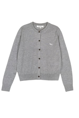 메종키츠네 24FW 여성 베이비폭스 가디건 MW00507KT1036 H131 Medium Grey Melange