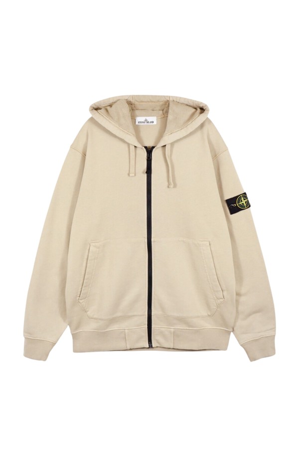 STONE ISLAND - 후디 - 스톤아일랜드 25SS 와펜 후드집업 데저트 K1S156100042 S0051 V009A