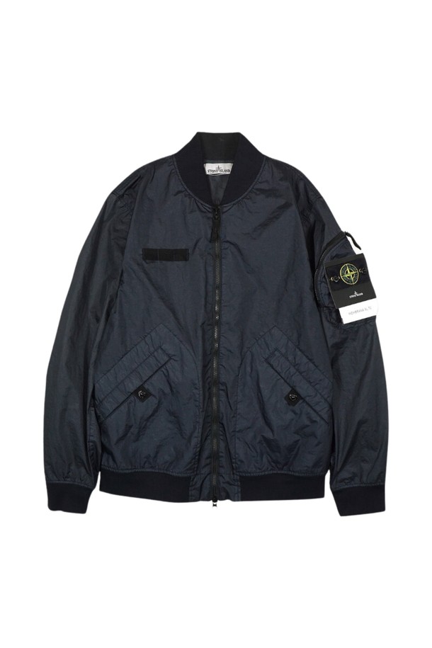 STONE ISLAND - 아노락/바람막이 - 스톤아일랜드 25SS 와펜 멤브라나 3L TC 봄버 자켓 네이비 K1S154100004 S0A21 V0020