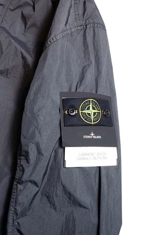 STONE ISLAND - 아노락/바람막이 - 스톤아일랜드 25SS 와펜 크링클랩스 후드 자켓 그레이 4100092 S0A23 V0065