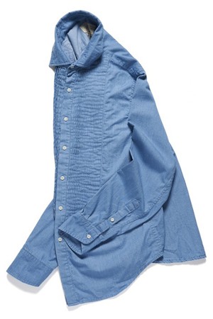 DENIM TUXEDO SHIRTS_BLUE