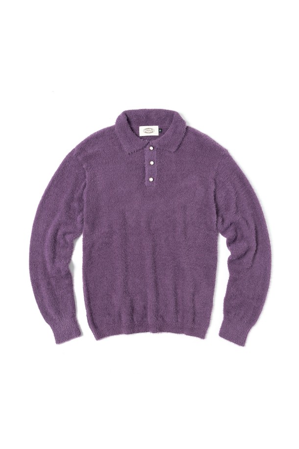 Amfeast - 스웨터 - Cotton Candy Polo Knitwear Grapes