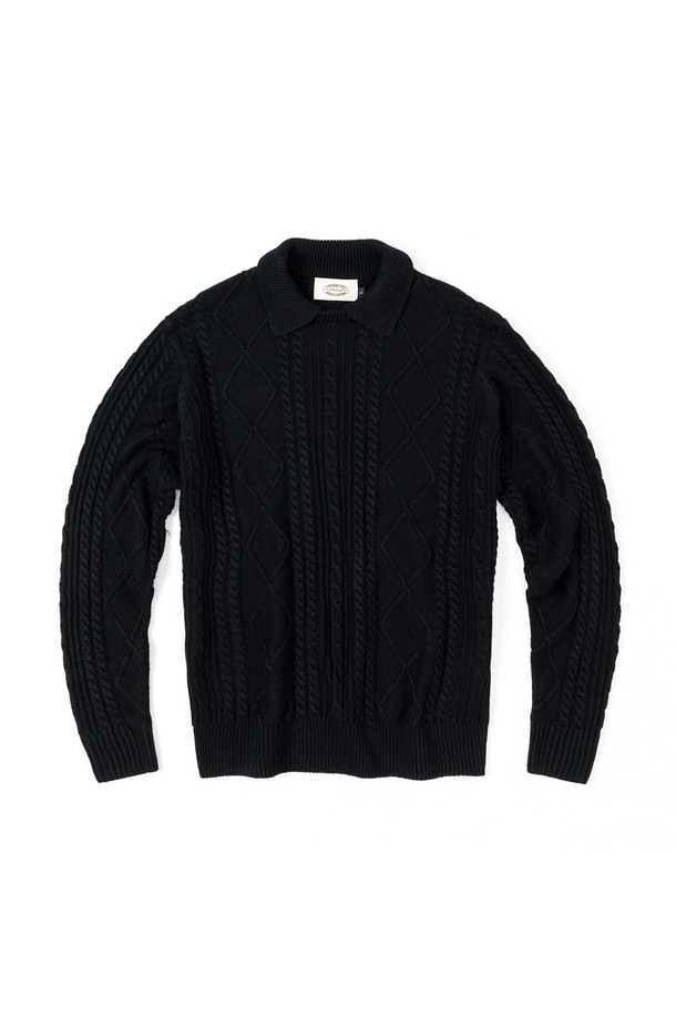 Amfeast - 스웨터 - Light Weight FISEHRMAN Knitwear Black