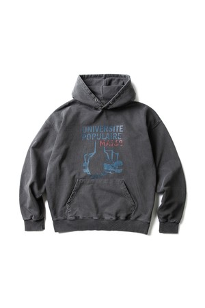 MAI 68 HOODIE WASHED CHARCOAL