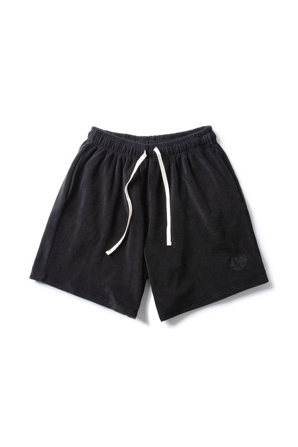 Amfeast - 하프팬츠 - Love Terry Cotton Shorts Black