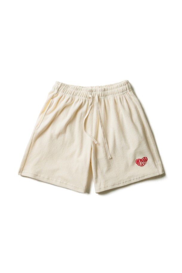 Amfeast - 하프팬츠 - Love Terry Cotton Shorts Cream