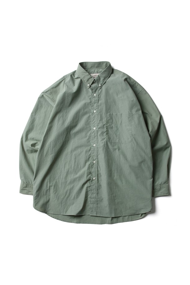 Amfeast - 긴팔셔츠 - Oliver Big Shirts Olive