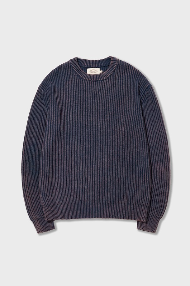 Amfeast - 스웨터 - Everyday Washed Round Knitwear Navy