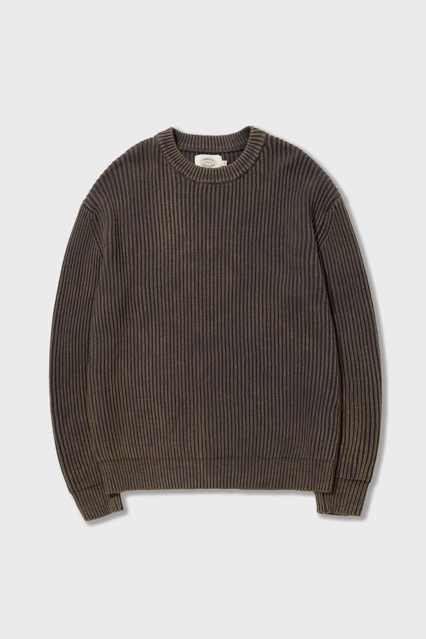 Amfeast - 스웨터 - Everyday Washed Round Knitwear Charcoal