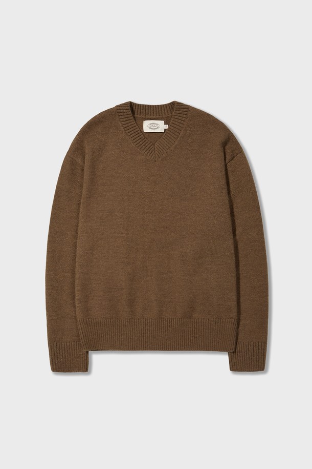 Amfeast - 스웨터 - Essential V-neck Knitwear Brown