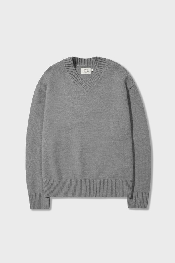 Amfeast - 스웨터 - Essential V-neck Knitwear Grey