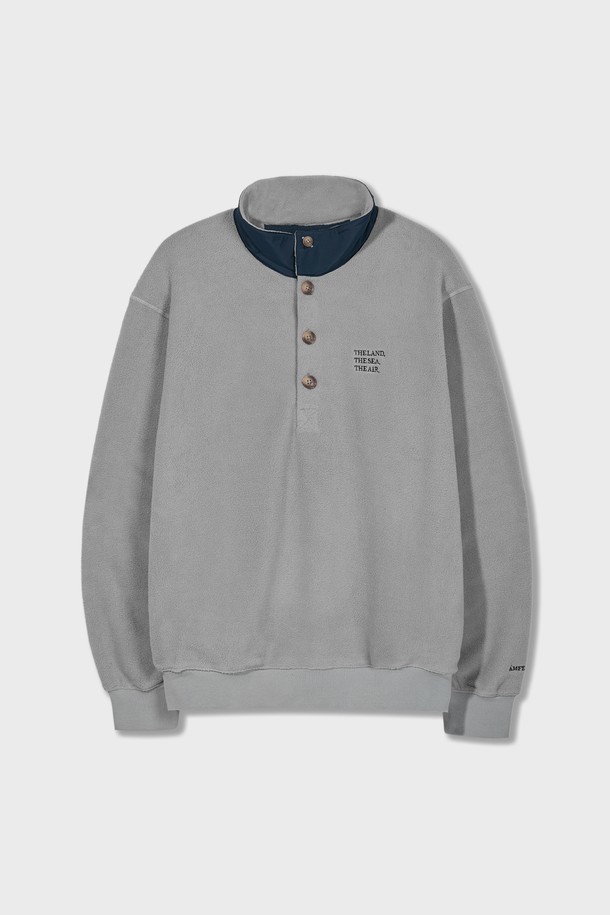 Amfeast - 플리스 - Traveler's Fleece Pullover Shirts Grey