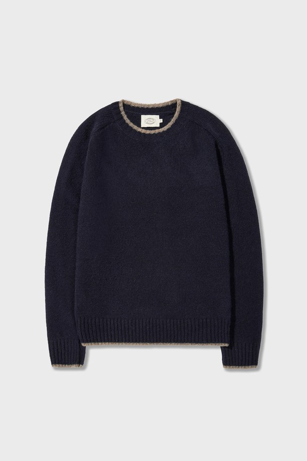 Amfeast - 스웨터 - Eve Shaggy Dog Pure Wool Sweater Navy