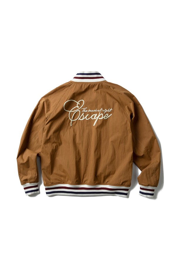 Amfeast - 블루종/점퍼 - Lightweight Beach Varsity Jacket Brown