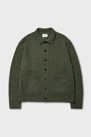 Ivy Essential Cable Cardigan Olive