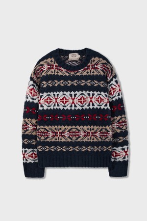 Grandma Fairisle Sweater Navy