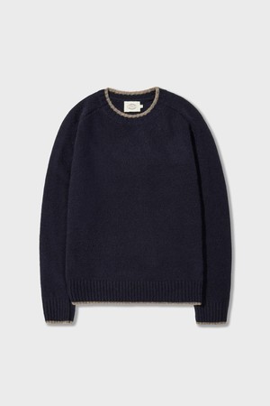 Eve Shaggy Dog Pure Wool Sweater Navy