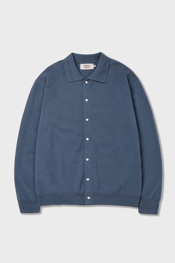 AMFEAST - 긴팔셔츠 - Essential Long Sleeves Knit Shirts Blue