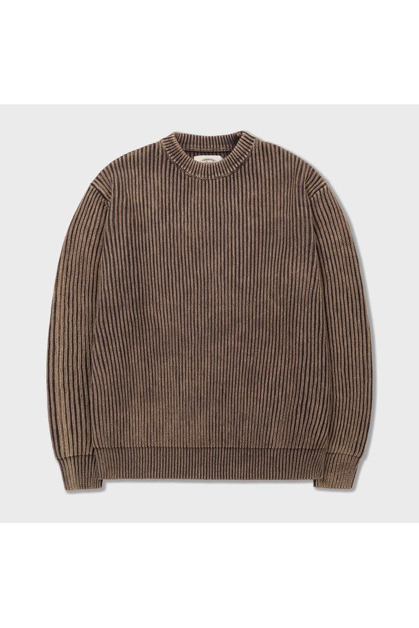 Amfeast - 스웨터 - 에브리데이 워시드 라운드 니트 차콜