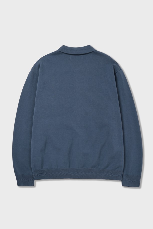 AMFEAST - 긴팔셔츠 - Essential Long Sleeves Knit Shirts Blue