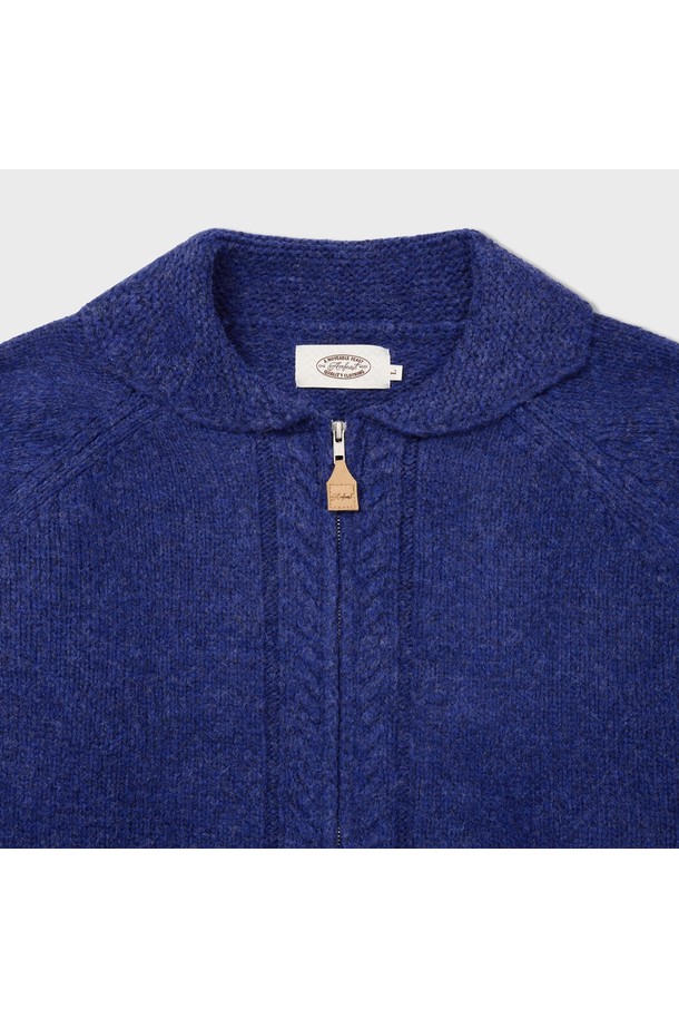 Amfeast - 스웨터 - 솔리드 코위찬 가디건 블루