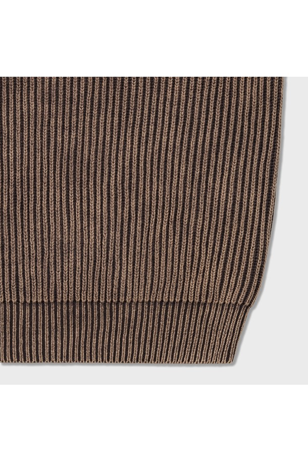 Amfeast - 스웨터 - 에브리데이 워시드 라운드 니트 차콜