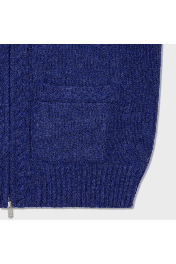 Amfeast - 스웨터 - 솔리드 코위찬 가디건 블루