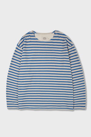 Terry Stripe Long Sleeves T-Shirts Blue