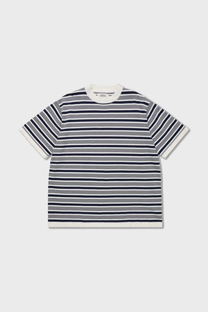 70s Multi Stripe Cotton Knit Navy