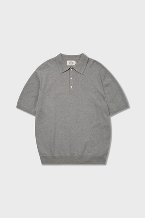 Essential Polo Half Knit Grey