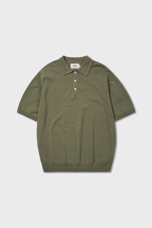Essential Polo Half Knit Olive