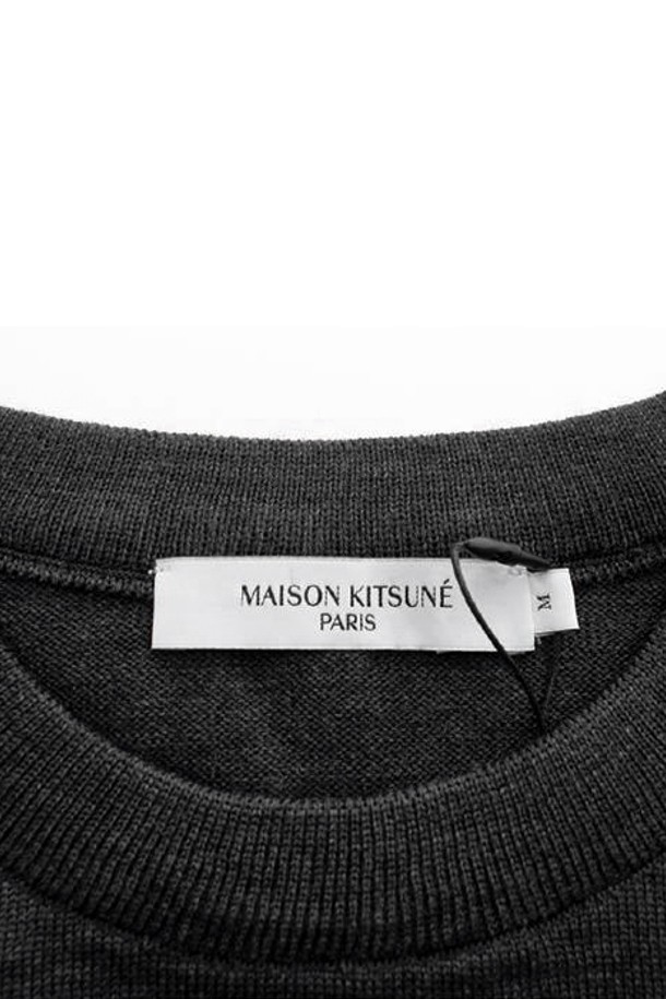 MAISON KITSUNE - 스웨터 - 메종키츠네 울 라운드넥 니트 FM00528KT1036 H190