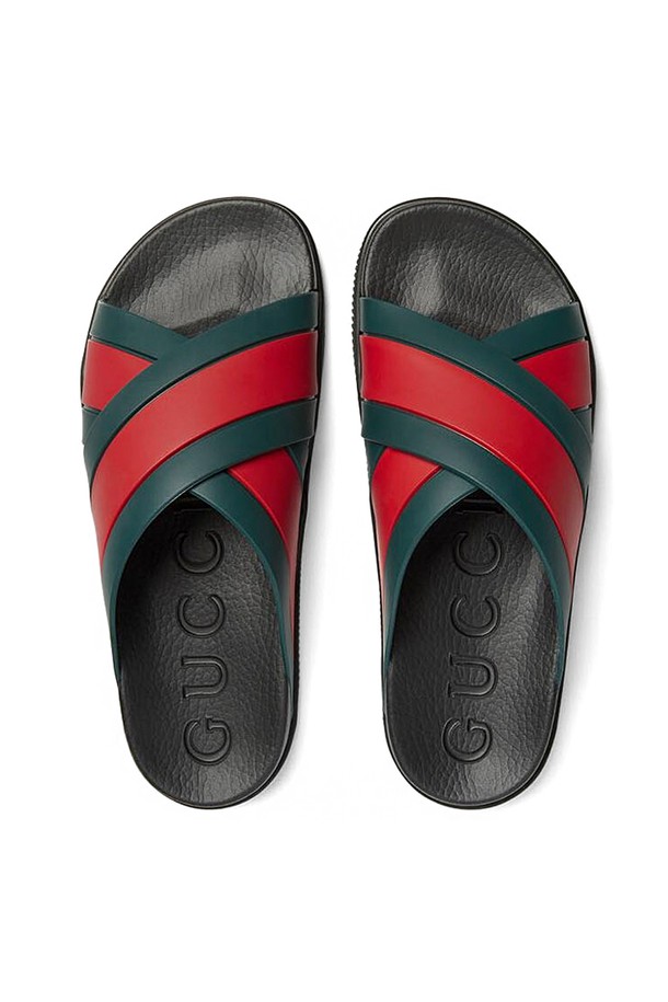 GUCCI - 샌들/슬리퍼 - 구찌 웹 남성 슬라이드 샌들 630326 J8700 8460