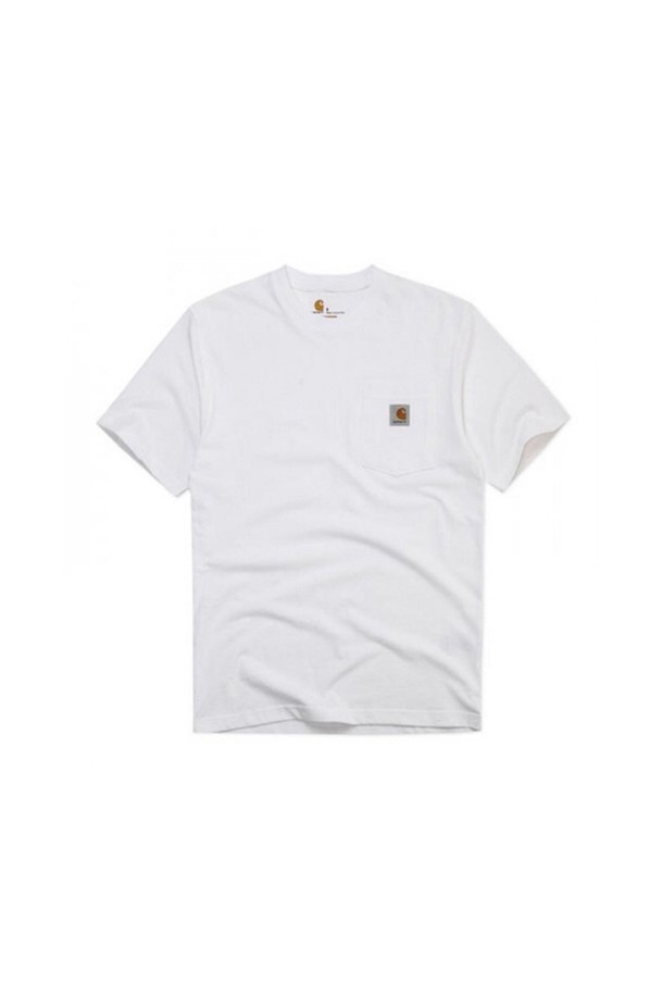 Carhartt - 반팔티셔츠 - 칼하트 포켓 반팔티 화이트 /반팔/ K87-WHT