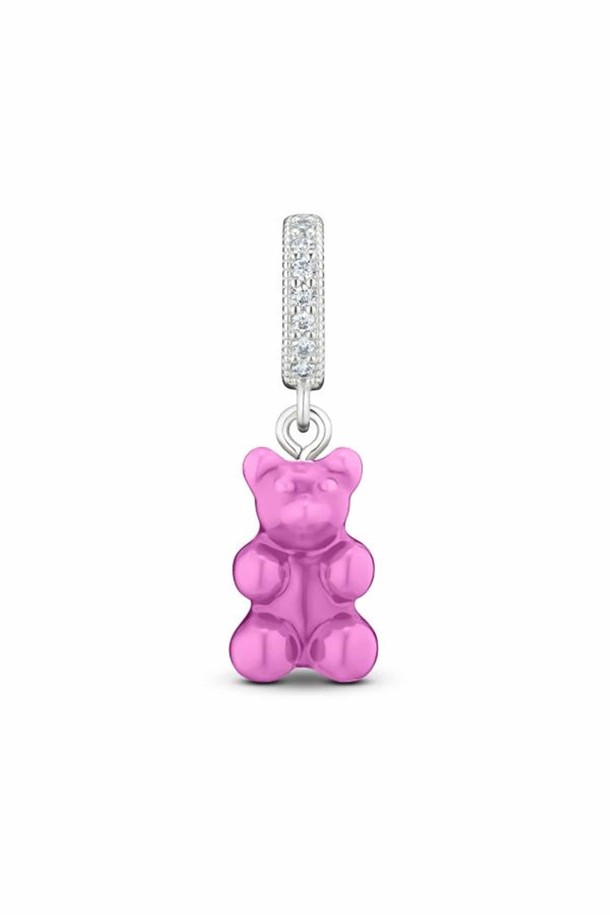 CRYSTAL HAZE - 기타소품 - [크리스탈헤이즈 CRYSTAL HAZE] NOSTALGIA BEAR-CANDY PINK-PAVE CONNECTOR SILVER 여성 참