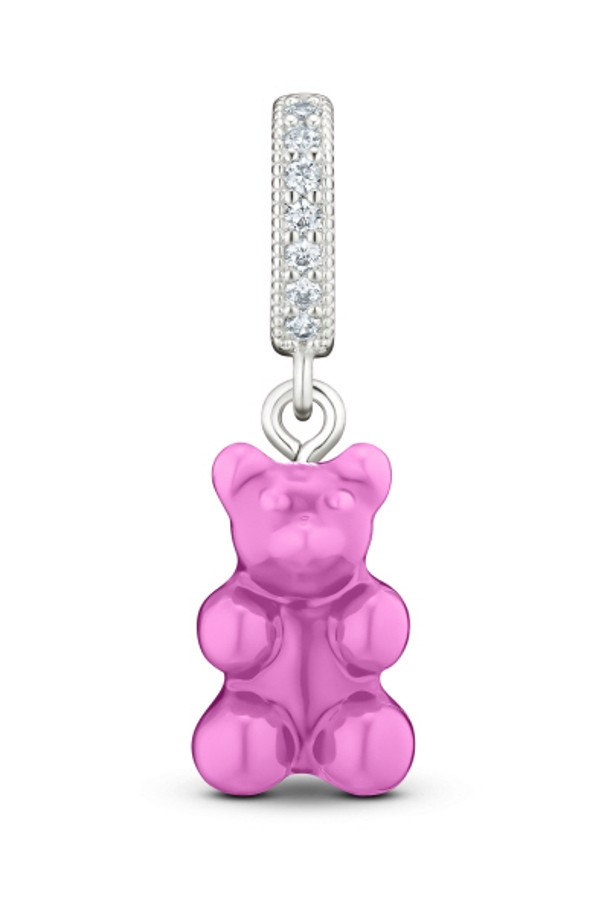 CRYSTAL HAZE - 기타소품 - [크리스탈헤이즈 CRYSTAL HAZE] NOSTALGIA BEAR-CANDY PINK-PAVE CONNECTOR SILVER 여성 참