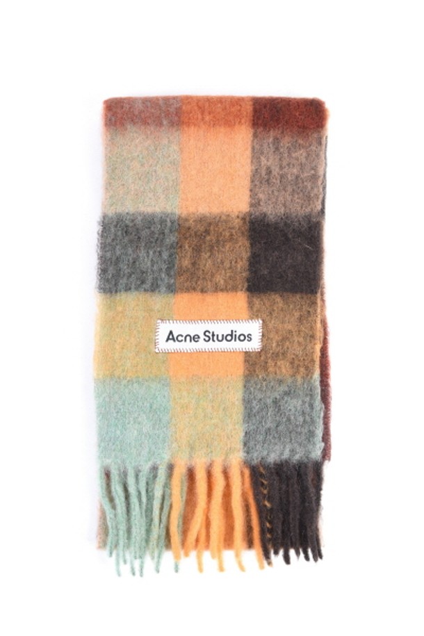 Acne Studios - 스카프/머플러 - [아크네스튜디오 ACNE STUDIOS] 공용 머플러 CA0084 CHESTNUT BROWN/YELLOW/GREEN