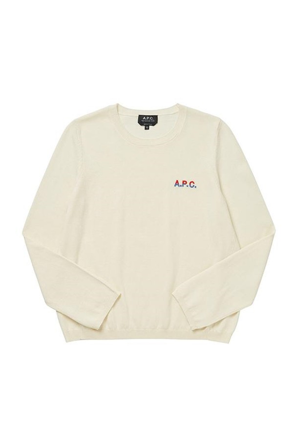 A.P.C. - 스웨터 - [아페쎄 APC] COGUQ F23215 TAW ECRU ROUGE 여성 니트