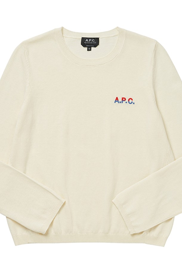 A.P.C. - 스웨터 - [아페쎄 APC] COGUQ F23215 TAW ECRU ROUGE 여성 니트