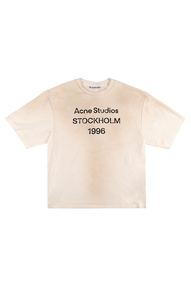 Acne Studios - 반팔티셔츠 - [아크네스튜디오 ACNE STUDIOS] 공용 반팔티 CL0196 DUSTY WHITE